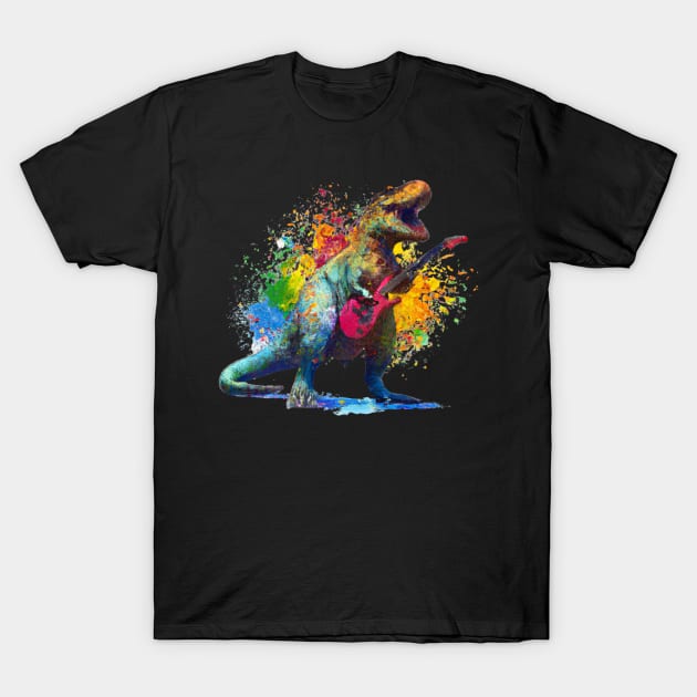 T-Rex Rocker T-Shirt by RockReflections